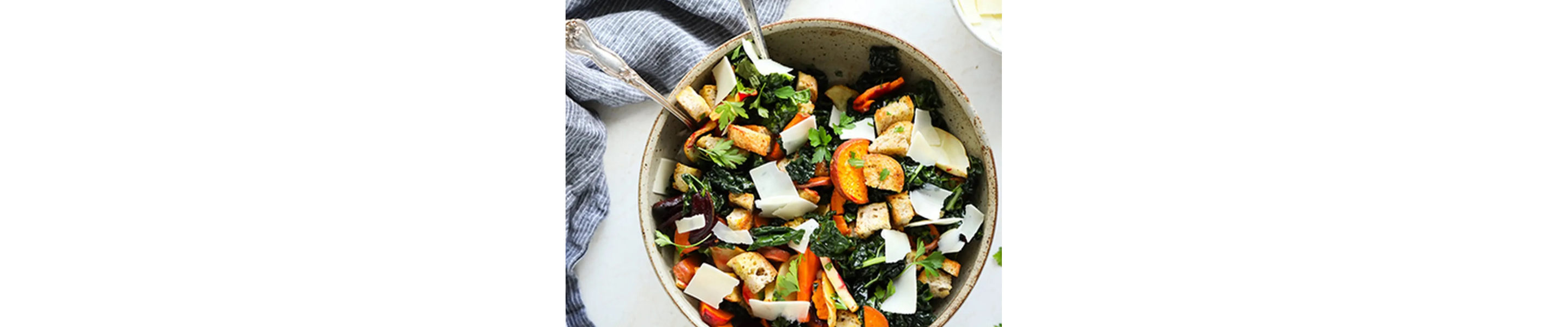 Winter panzanella salad