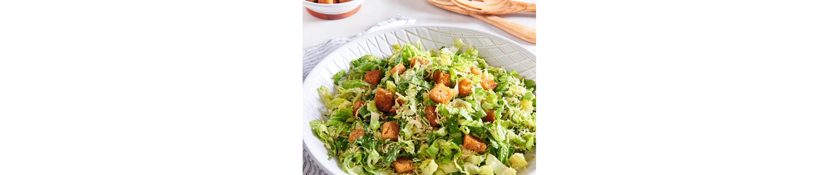 Caesar salad with homemade croutons