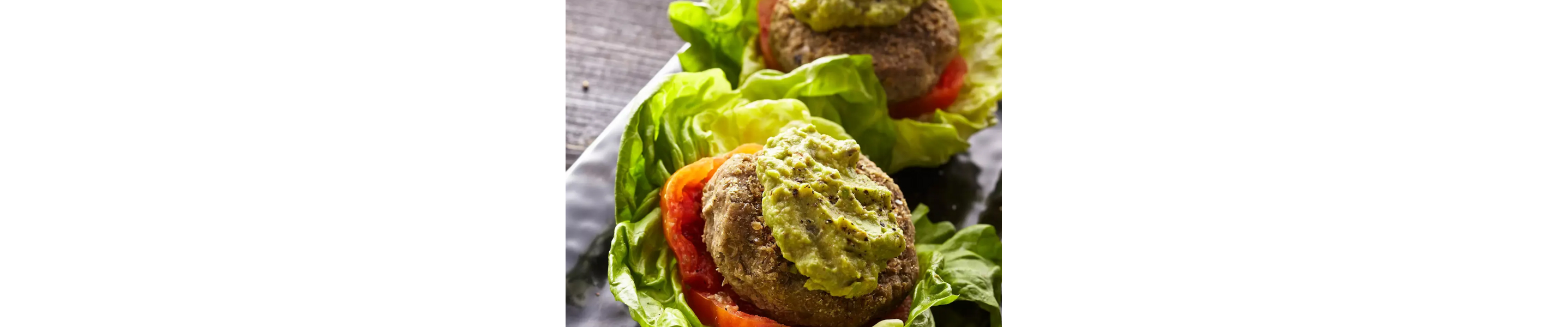 Burger with guacamole topping