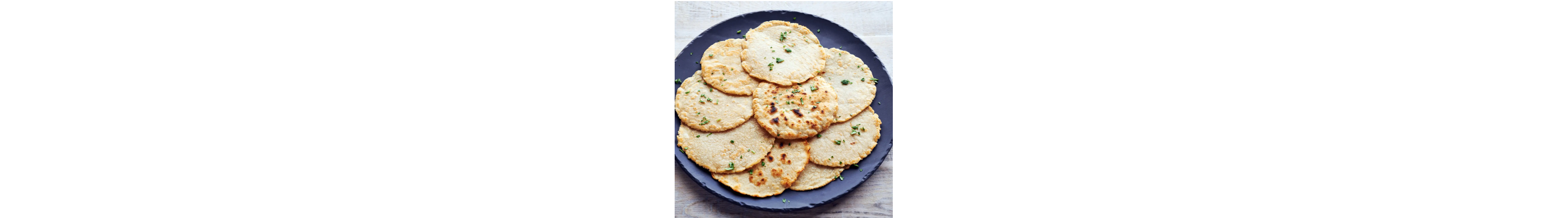 Plate of homemade tortillas