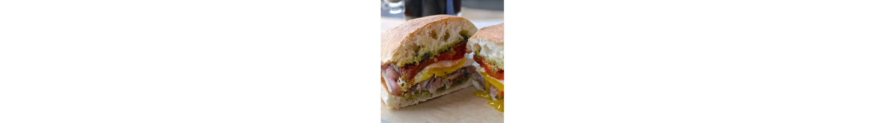 Ciabatta breakfast sandwich