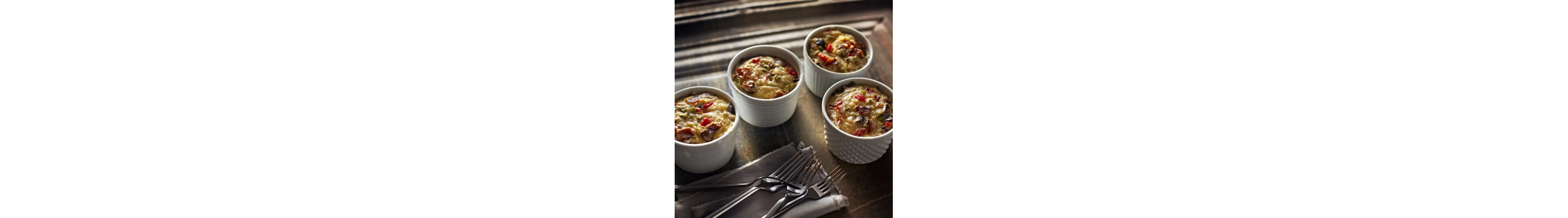 Egg bakes in small dishes