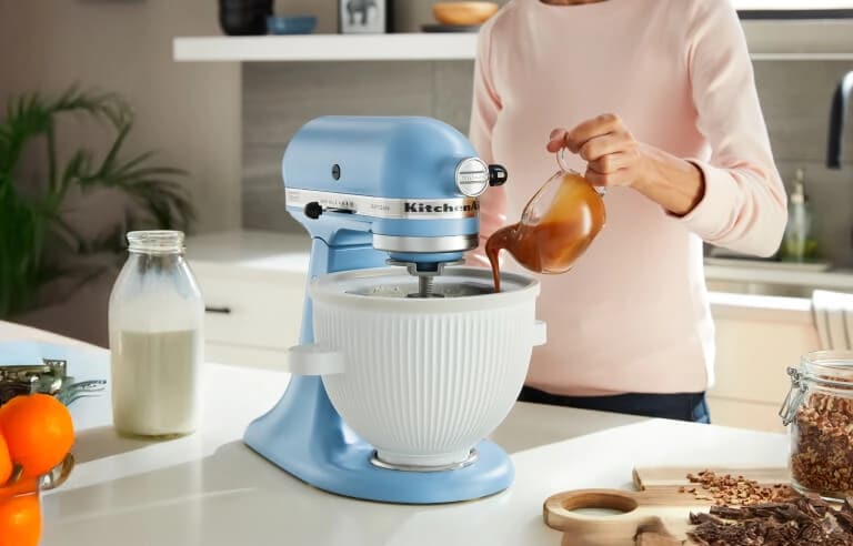 A KitchenAid® Ice Cream Maker Attachment
