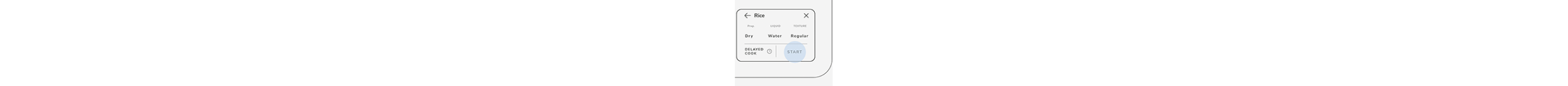 An infographic depicting a prompt to start cooking or delay cook.