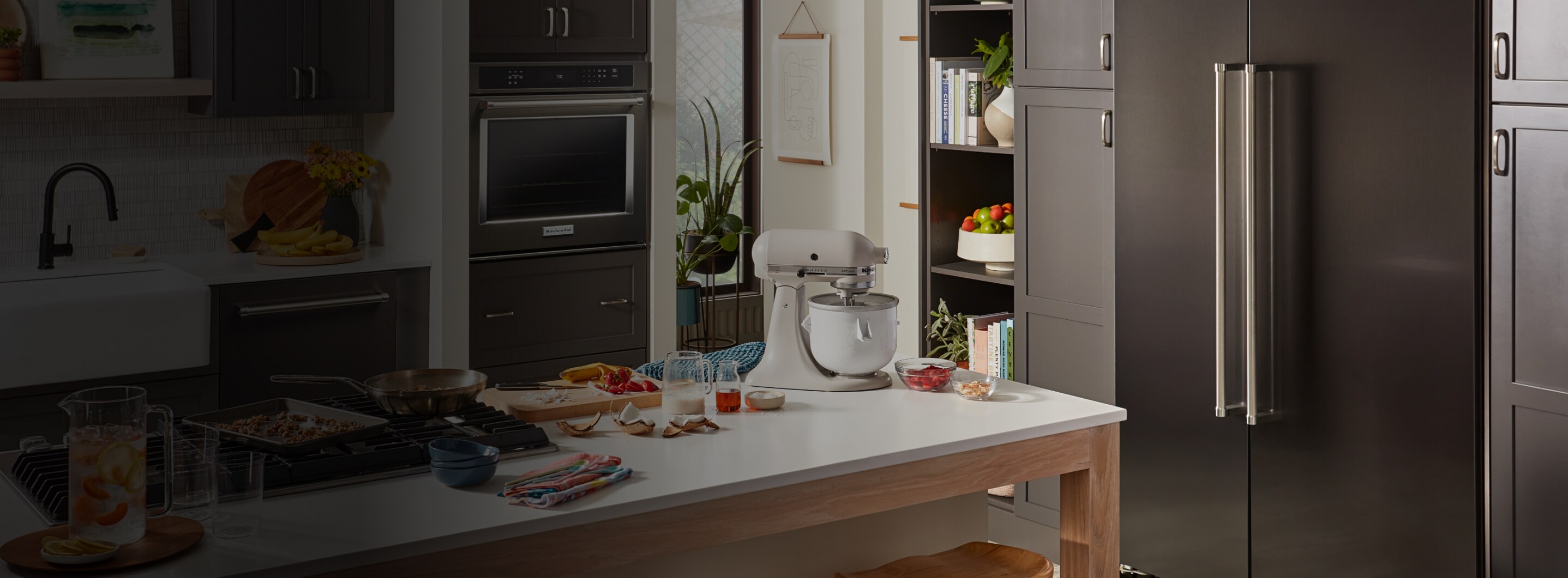 Kitchen on a background