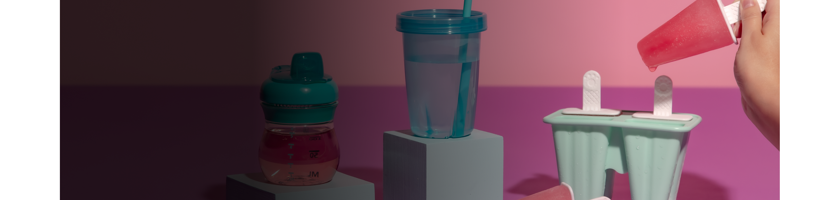 Water filters on a background