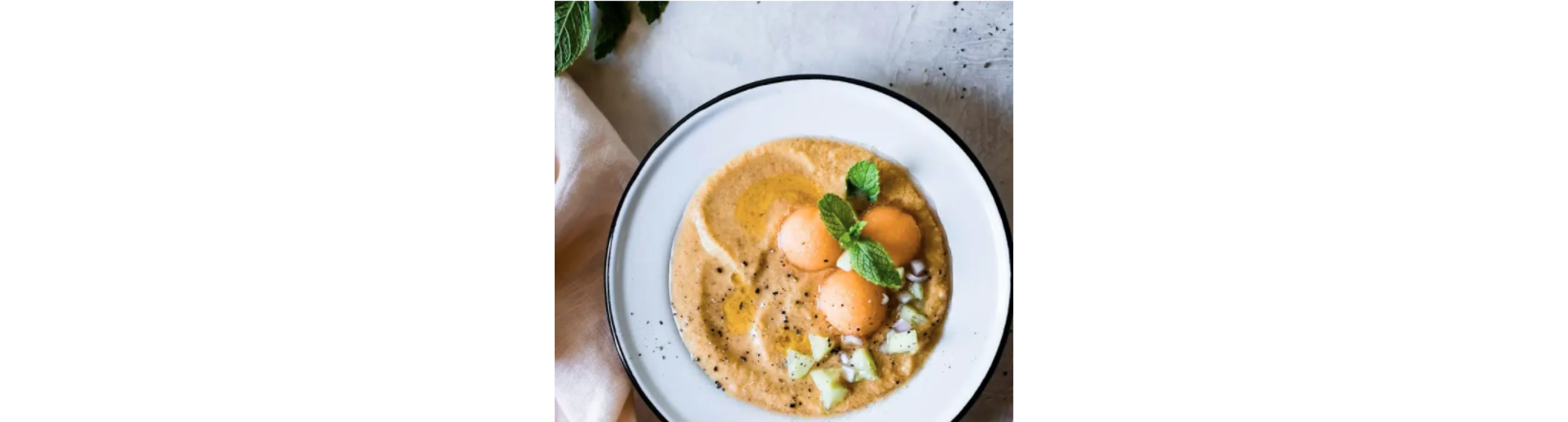 Spiced Cantaloupe Gazpacho