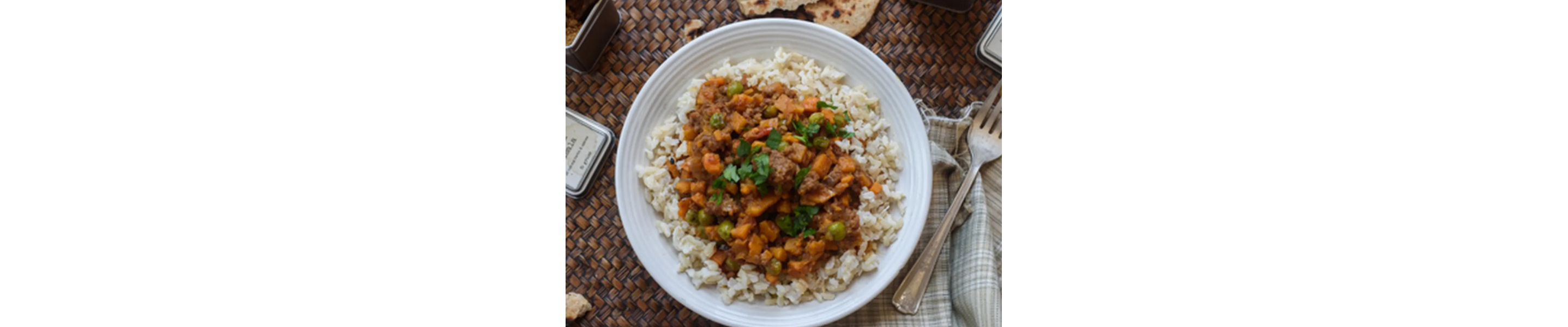 Beef stew on white rice