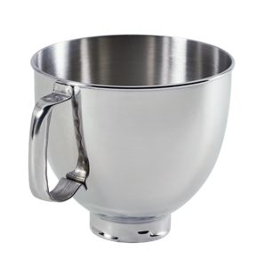 5-Qt. Tilt-Head Polished Stainless Steel Bowl with Comfortable Handle