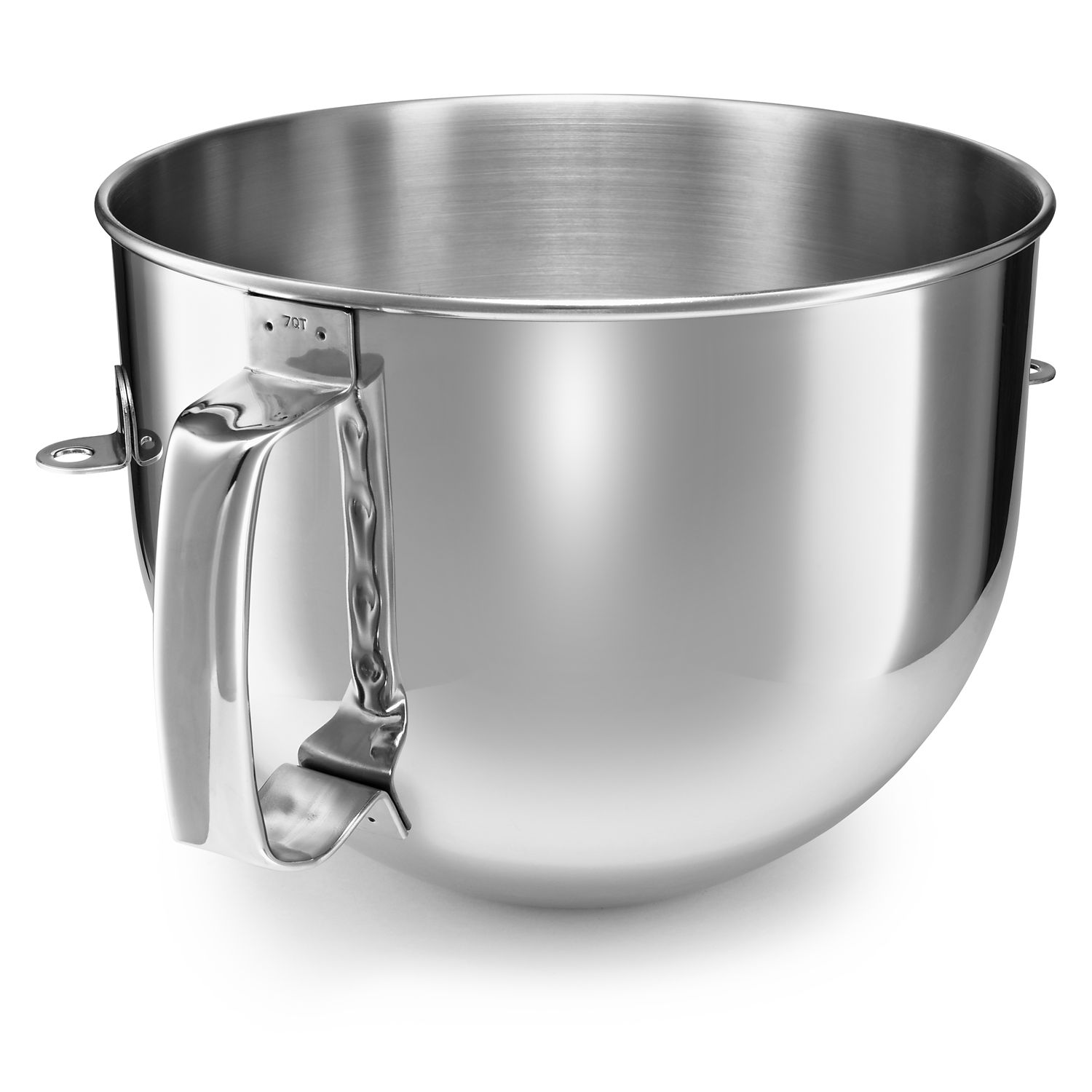 KitchenAid KA7QBOWL Stainless Steel Mixing Bowl w/ Handle for 7 qt KitchenAid Stand Mixers, Comfort Handle, Silver