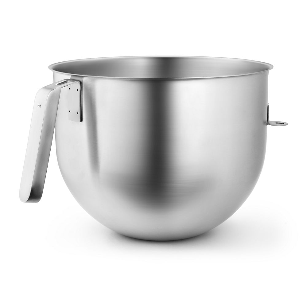 7 Quart NSF Certified Polished Stainless Steel Bowl with J Hook Handle