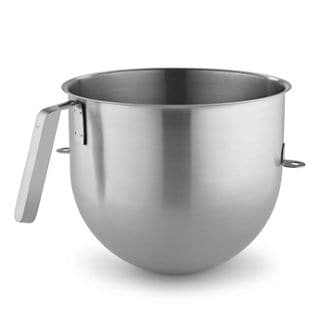KitchenAid® 8 Quart Nsf Certified Polished Stainless Steel Bowl w/ J Hook Handle, KSMC8QBOWL