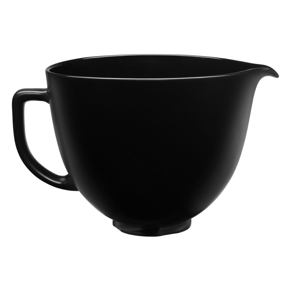 5 Quart Black on Black Smooth Ceramic Bowl