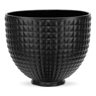 KitchenAid® 5 Quart Black Studded Ceramic Bowl, KSM2CB5LS