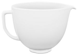 5 Quart White Chocolate Ceramic Bowl