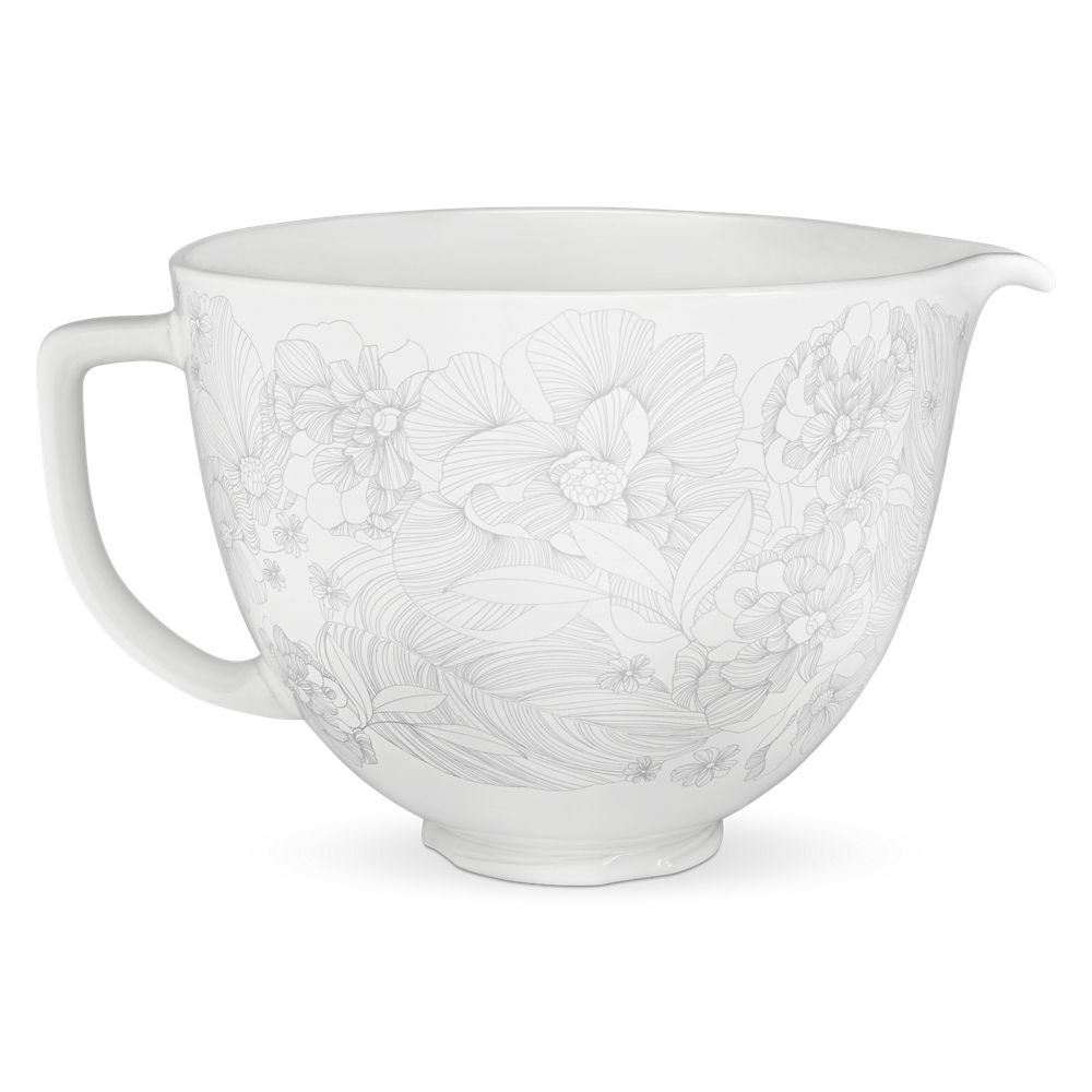 5 Quart Whispering Floral Ceramic Bowl