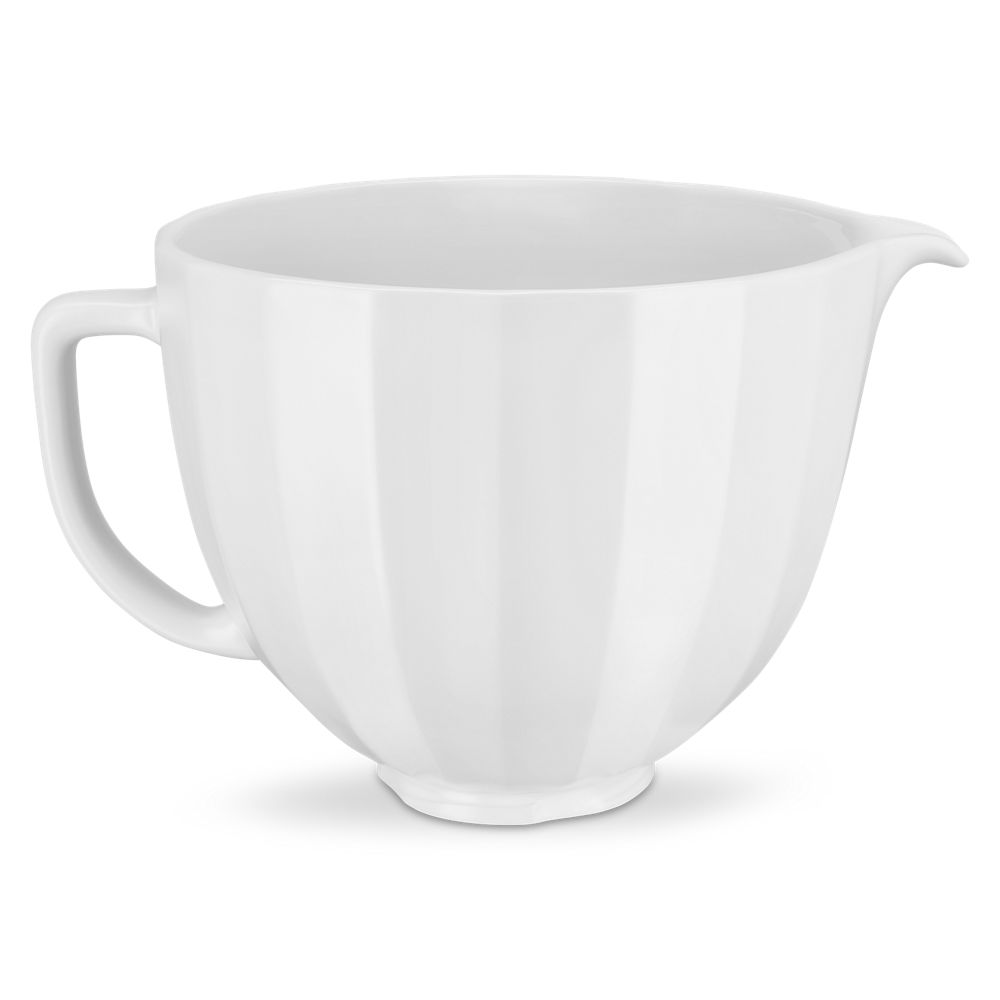 5 Quart White Shell Ceramic Bowl