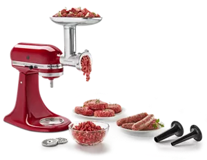 Metal Food Grinder Attachment for KitchenAid Stand Mixers, Kitchen aid Meat  Grinder Included 3 Sausage Stuffer Tubes, 4 Grinding Plates, 2 Grinding  Blades, Kubbe Meat Processor Accessories