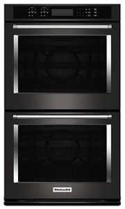 30 Double Wall Oven with Even Heat True Convection Black Stainless Steel with PrintShield Finish KODE500EBS KitchenAid