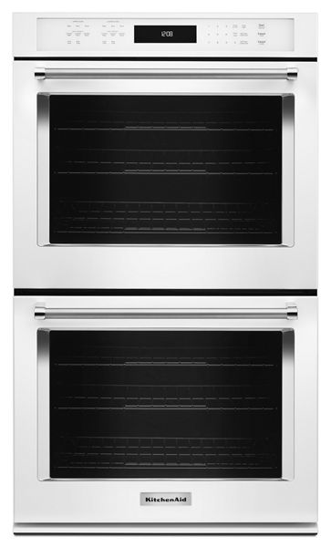30 Double Wall Oven with Even Heat True Convection White KODE500EWH KitchenAid