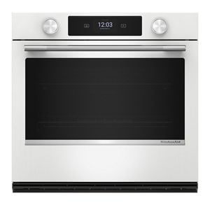 30-inch Smart Electric Single Wall Oven with Assisted Cooking Modes - White