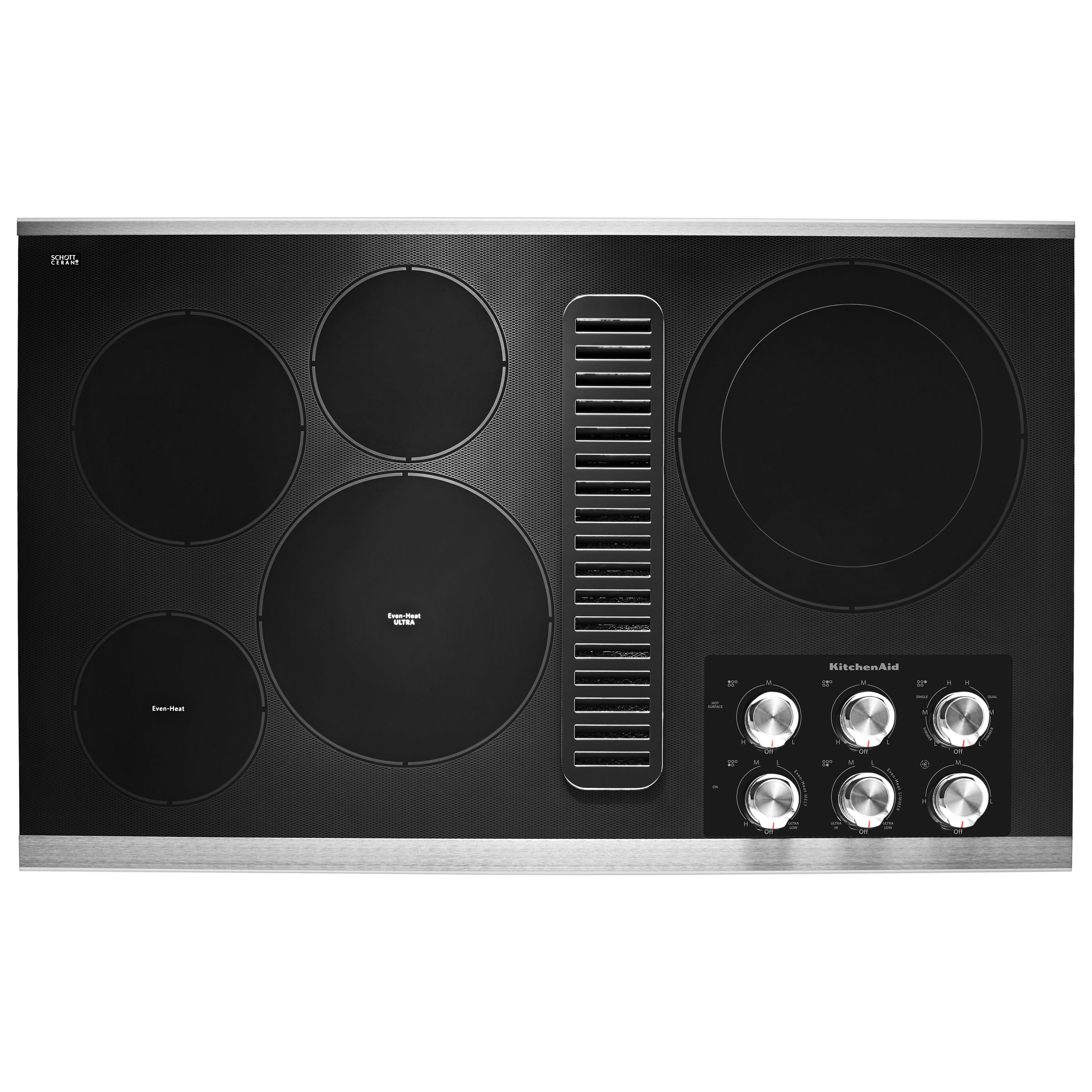 KitchenAid 36" Electric Downdraft Cooktop with 5 Elements Stainless Steel KCED606GSS Picture 1