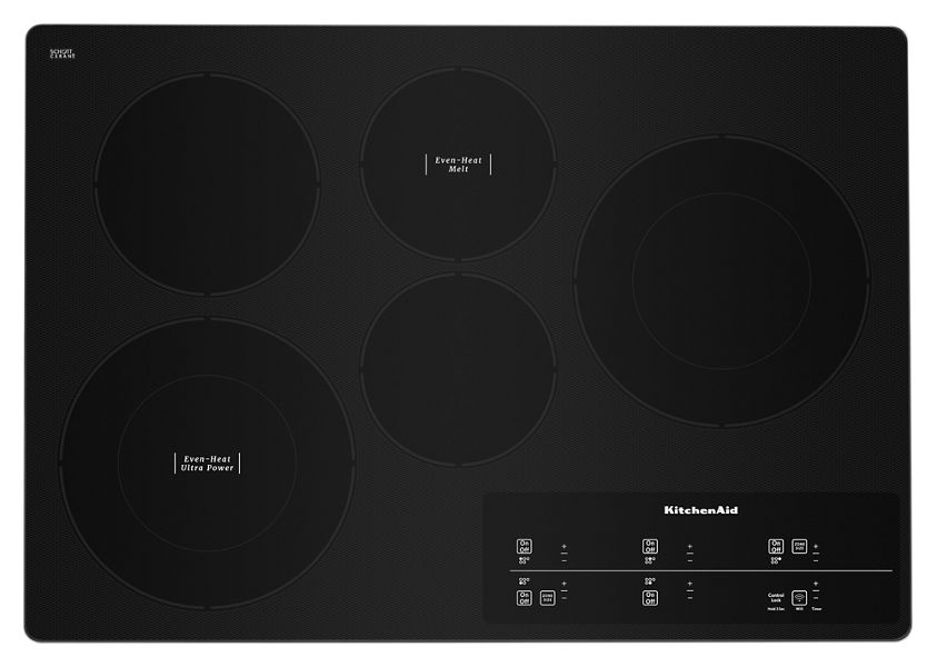 30 Electric Cooktop with 5 Elements and Touch Activated Controls Stainless Steel KCES950KSS KitchenAid
