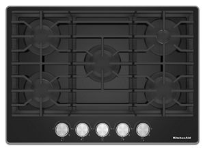 30 Gas on Glass Cooktop Black KCGG530PBL KitchenAid
