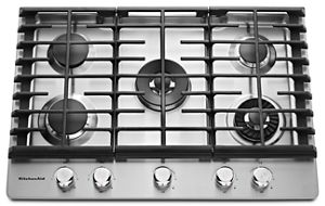 KitchenAid 30" 5-Burner Gas Cooktop with Griddle