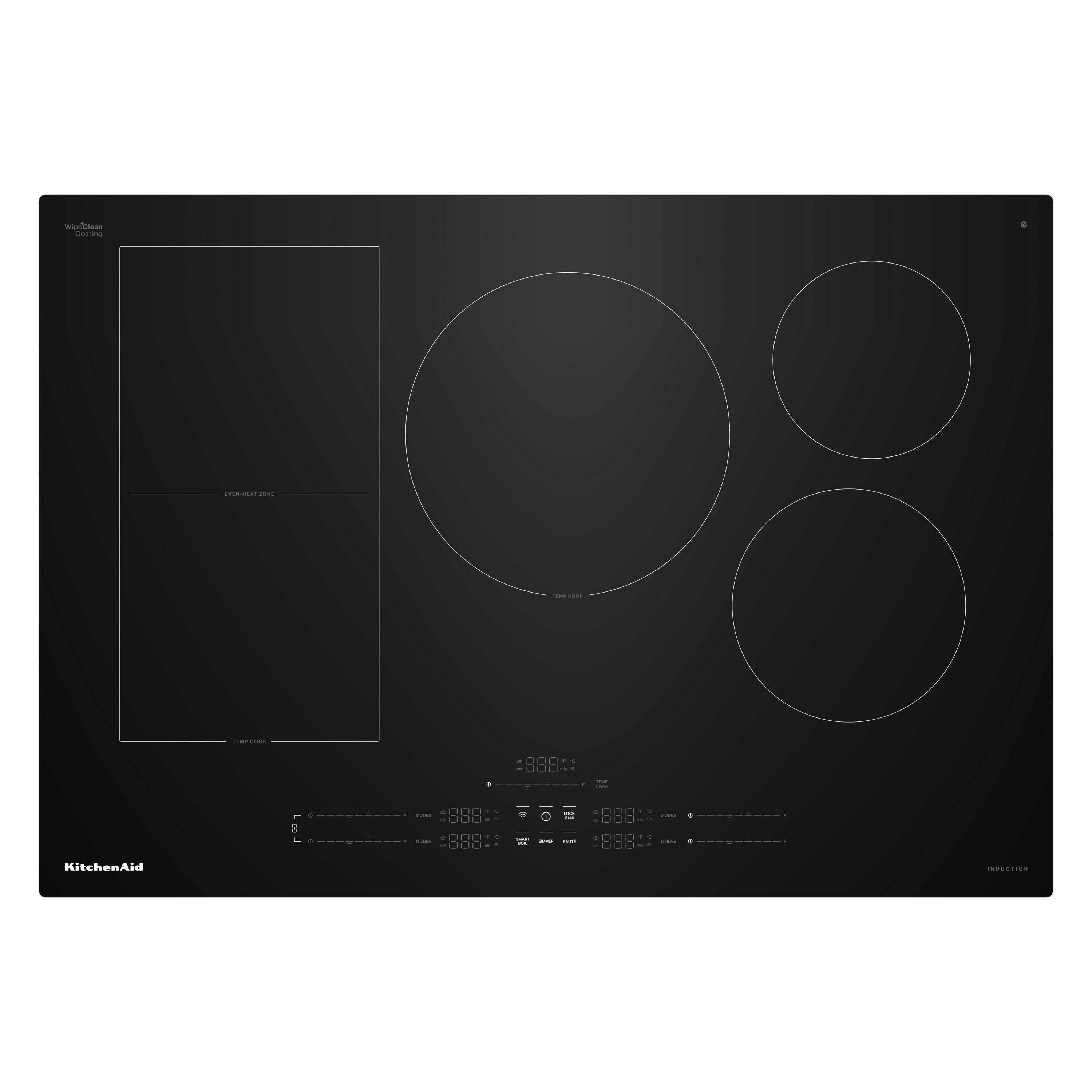 KitchenAid 30 Inch Flex Element Sensor Induction Cooktop Black KCIT730SBL Picture 1