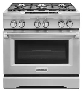 30 Inch 5 Burner Gas Double Oven Convection Range Stainless Steel