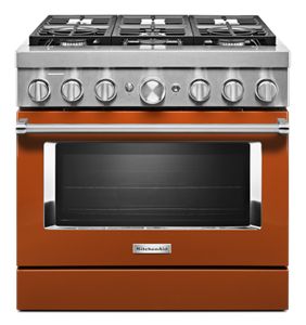 KitchenAid® 36'' Smart Commercial-Style Dual Fuel Range with 6 Burners