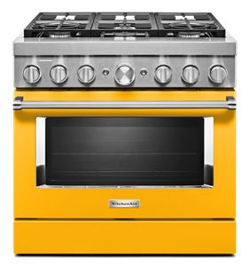 KitchenAid® 36'' Smart Commercial-Style Dual Fuel Range with 6 Burners