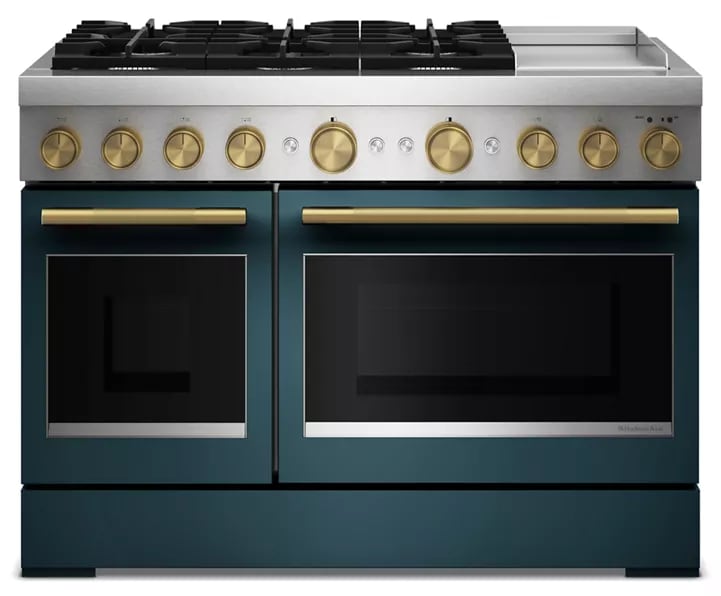 48-Inch 6 Burner Commercial-Style Dual Fuel Range with Griddle