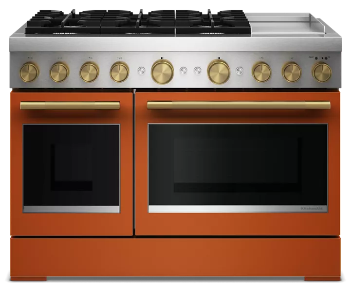 48-Inch 6 Burner Commercial-Style Dual Fuel Range with Griddle Scorched ...