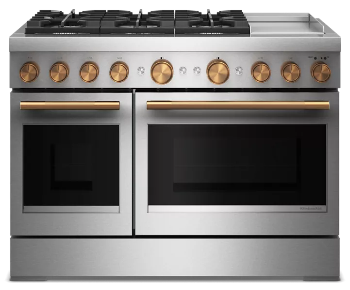 48-Inch 6 Burner Commercial-Style Dual Fuel Range with Griddle