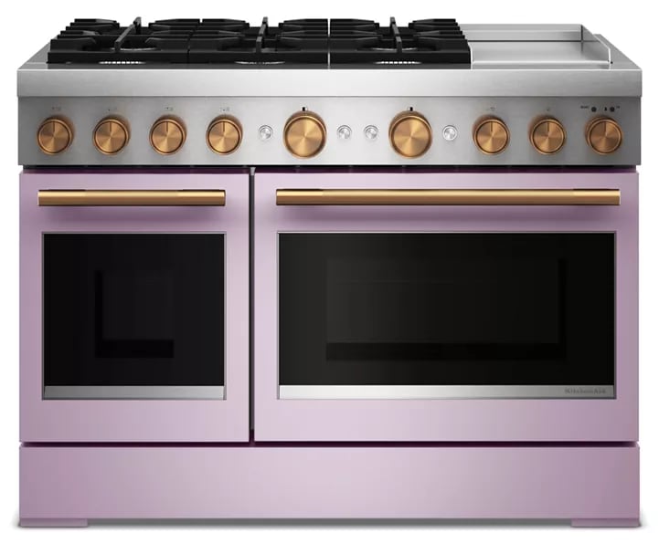 48-Inch 6 Burner Commercial-Style Dual Fuel Range with Griddle