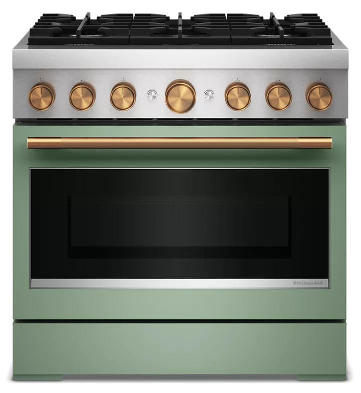 36-Inch 6 Burner Commercial-Style Dual Fuel Range with No Preheat