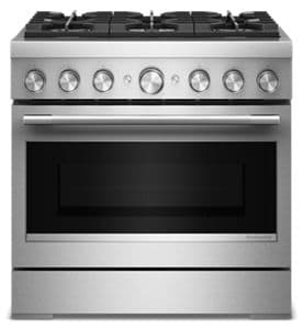 36-Inch 6 Burner Commercial-Style Dual Fuel Range with No Preheat Air Fry Mode