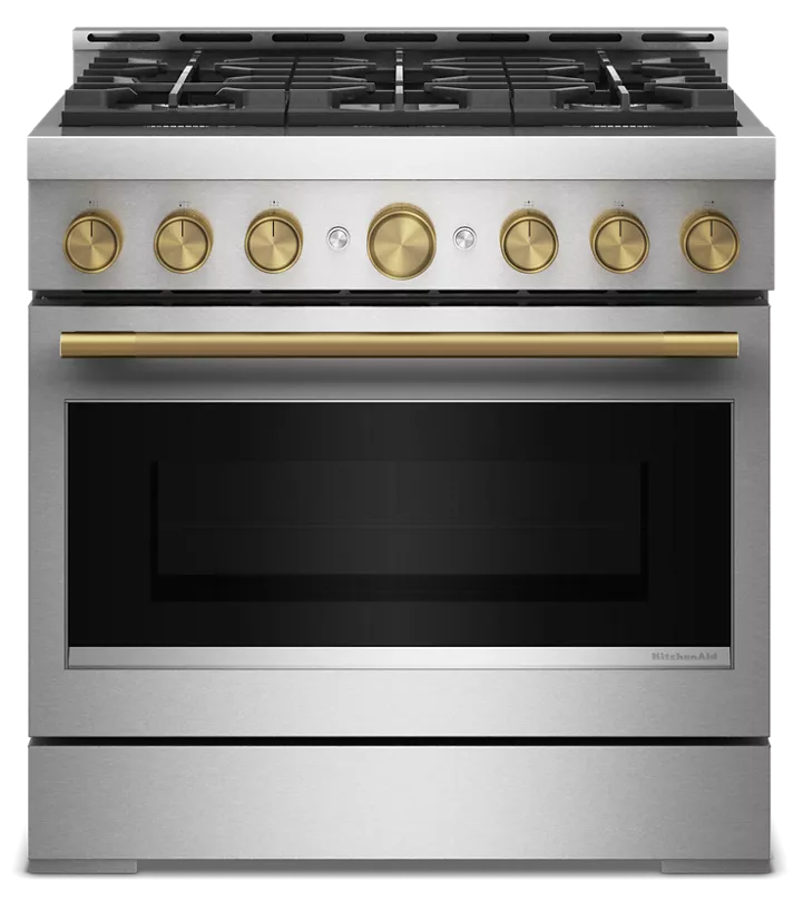 KitchenAid® 36-Inch 6 Burner Commercial-Style Gas Range with No