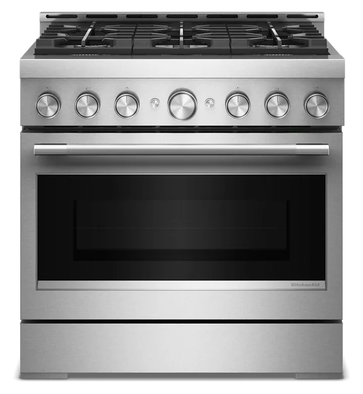 KitchenAid® 36-Inch 6 Burner Commercial-Style Gas Range with No