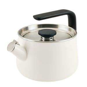 KitchenAid Enamel-on-Steel Teakettle, 2 Quart, Porcelain White