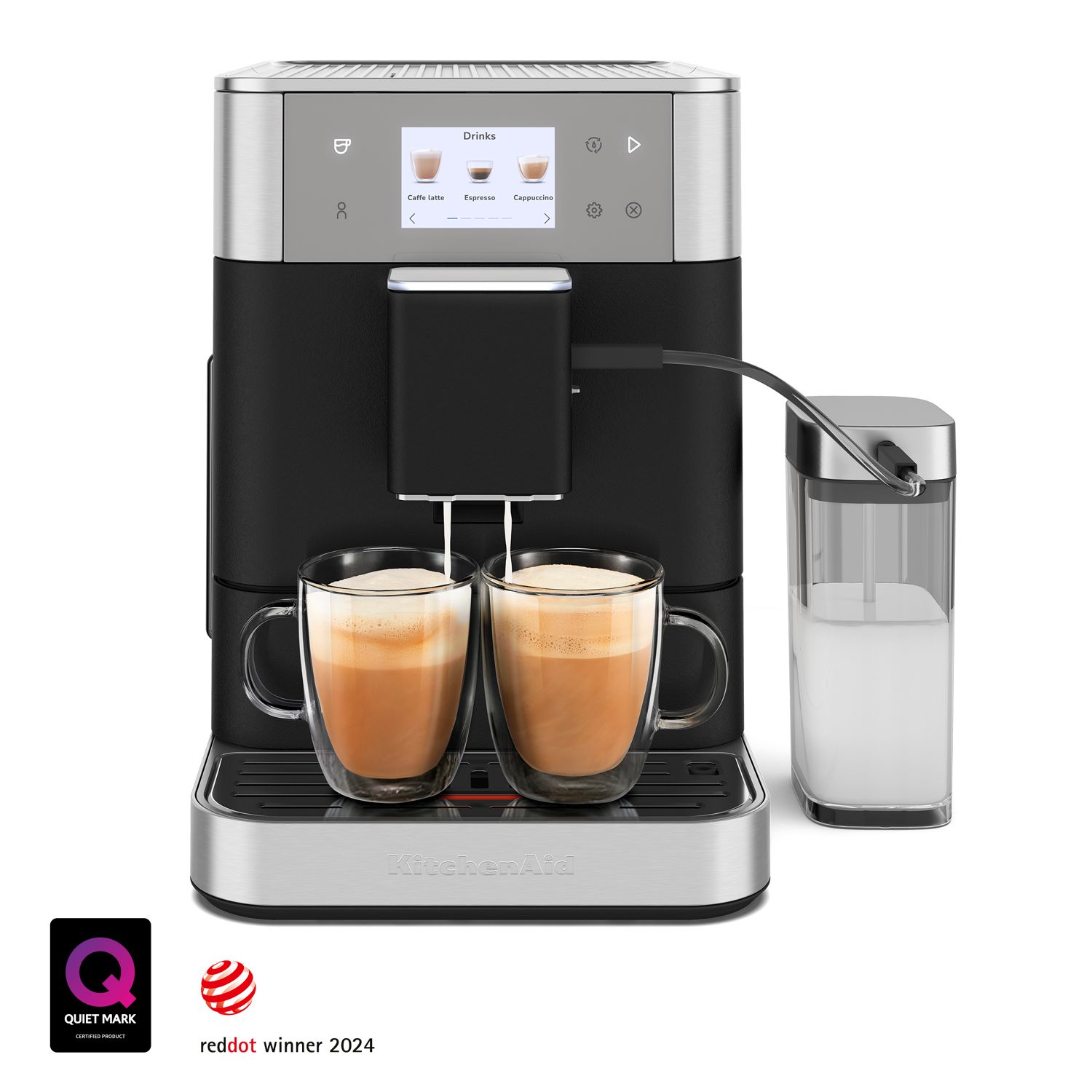 KitchenAid KF7 Pump/Automatic Espresso Machine, Cast Iron Black (KES8557BK) | Quill
