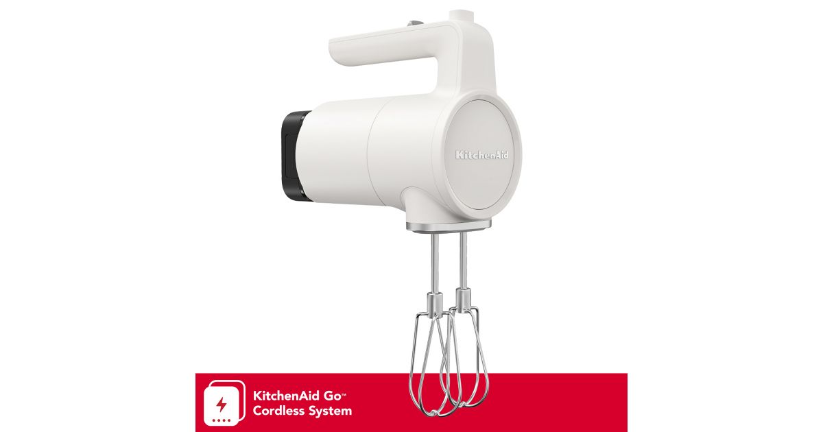 KitchenAid Go® Cordless Hand Mixer - battery included - Porcelain