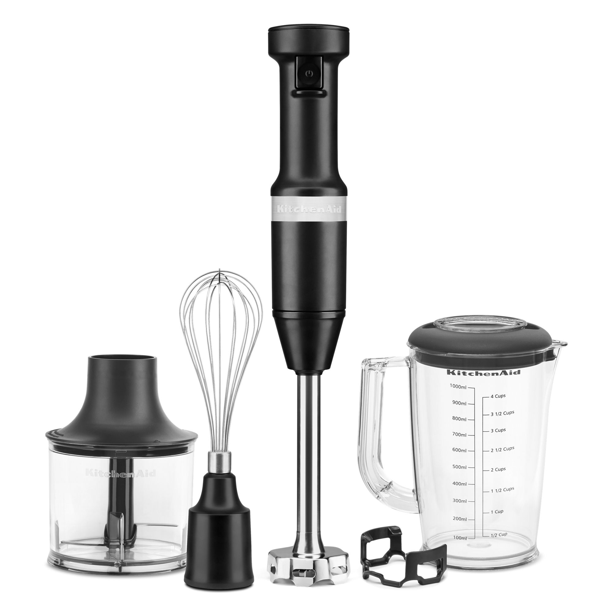 Variable Speed Corded Hand Blender with Accessories - Black Matte