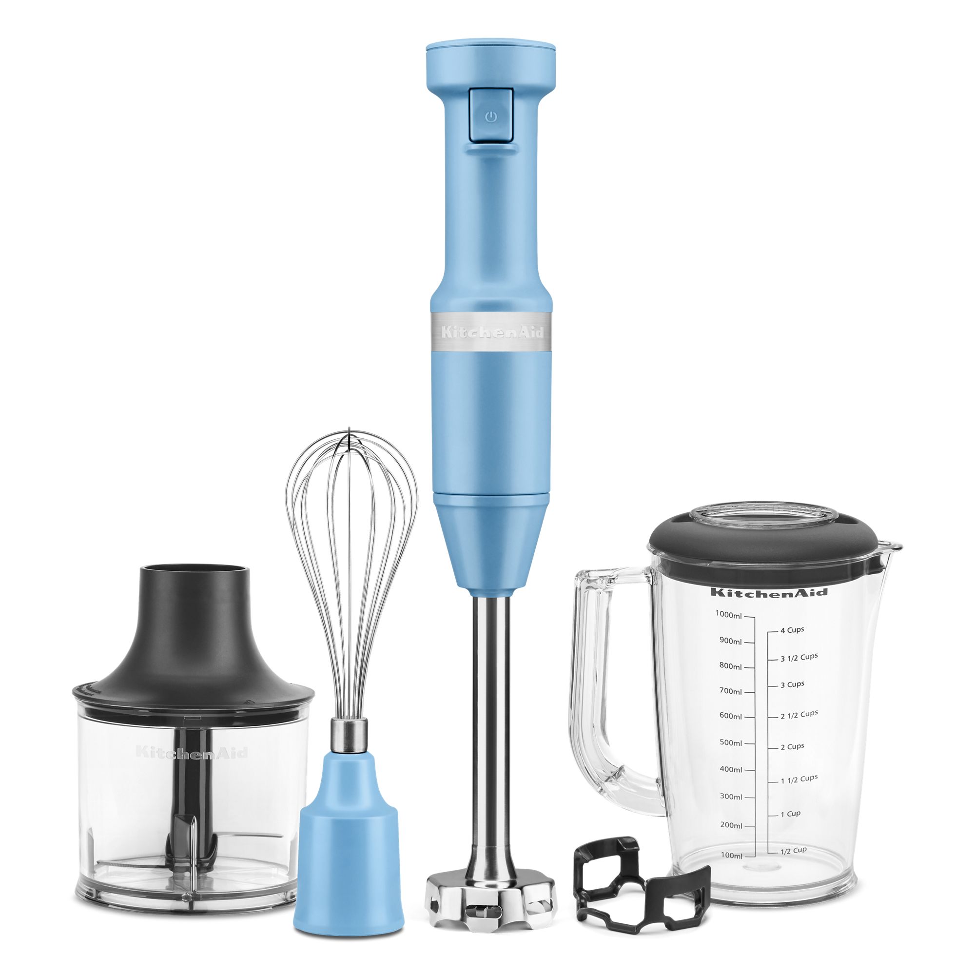 Kitchen Aid Corded Hand Blender with Accessories - Blue Velvet