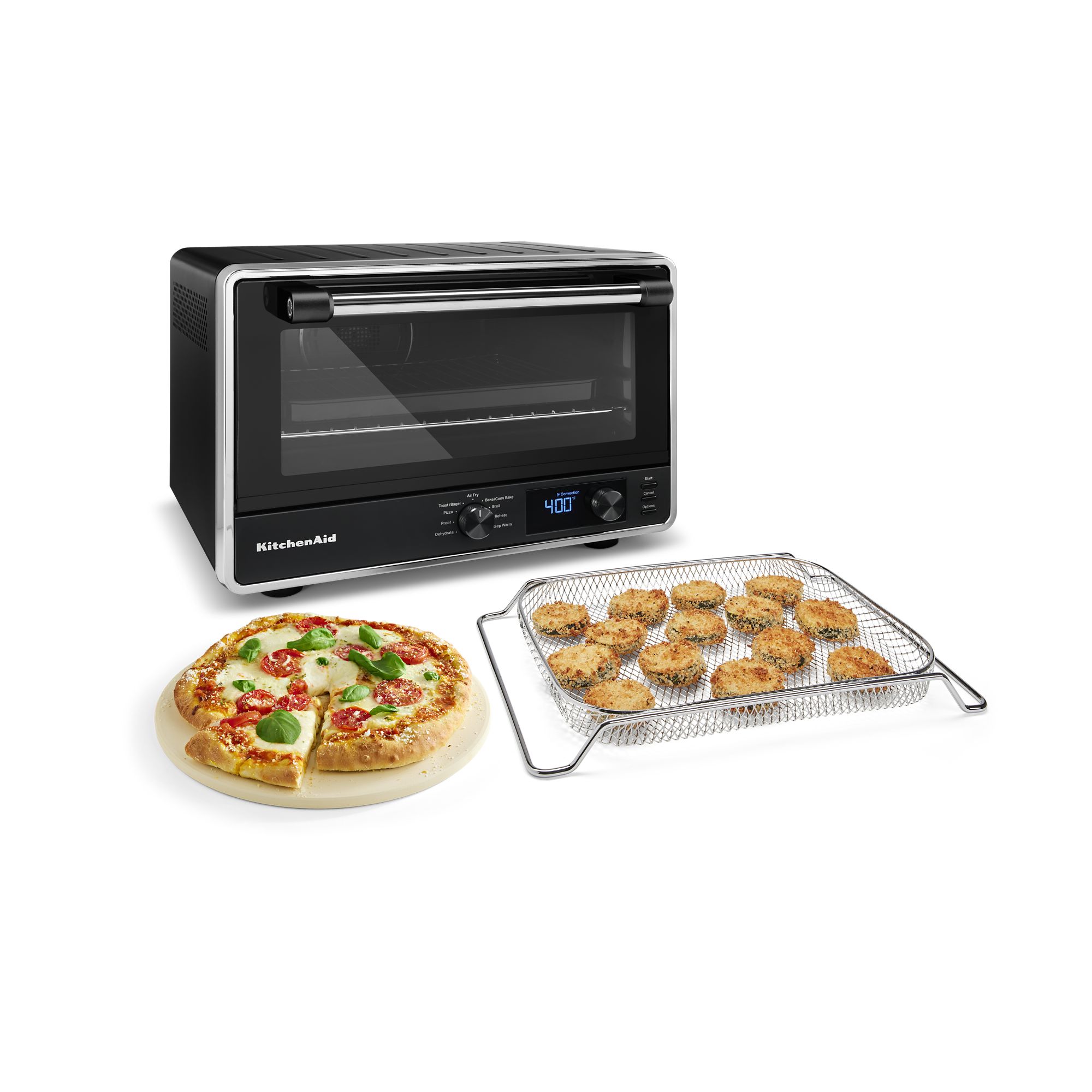 Digital Countertop Oven with Air Fry and Pizza - Black Matte