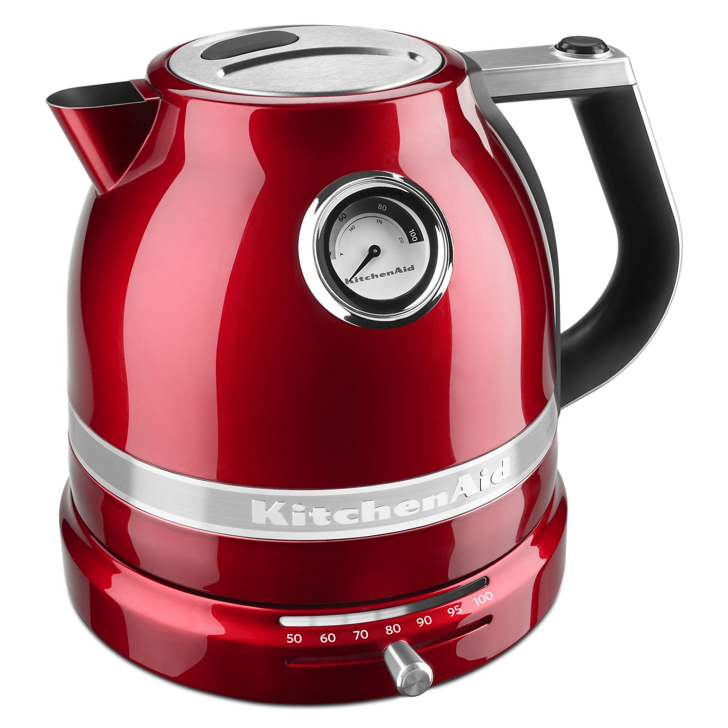 KitchenAid KEK1522CA 1 1/2 L Electric Kettle w/ Temperature Control, Candy Apple Red