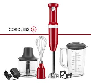 KitchenAid KHB1231ER Empire Red 2-Speed Hand Blender 