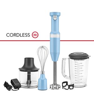 Cordless Variable Speed Hand Blender with Chopper and Whisk
